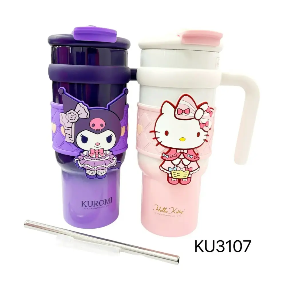 [PY-KU3107] vaso térmico Kuromi & Kitty con manija
