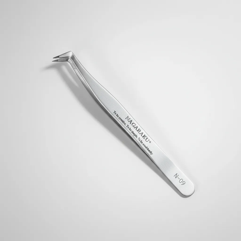 [PT-N-09] pinza L de metal para pestañas Nagaraku