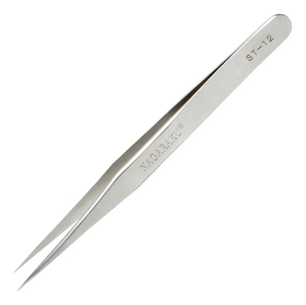 [PT-ST-12] pinza recta de metal para pestañas Nagaraku