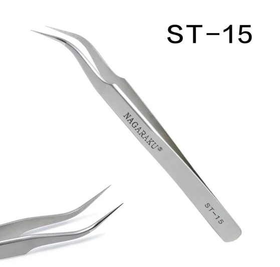 [PT-ST-15] pinza curvada de metal para pestañas Nagaraku