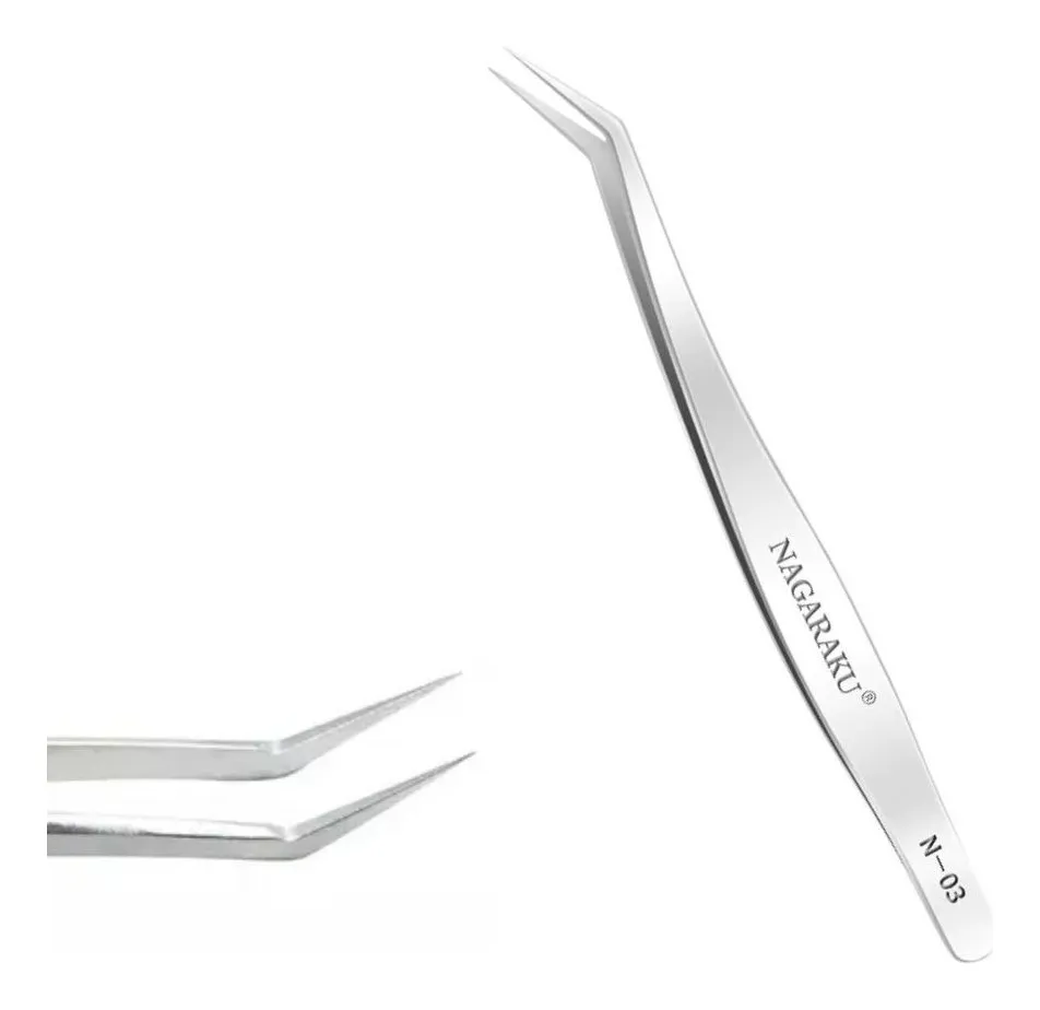 [PT-N-03] pinza blent de metal para pestañas Nagaraku