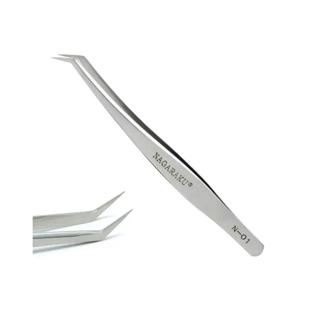 pinza de metal para pestañas Nagaraku