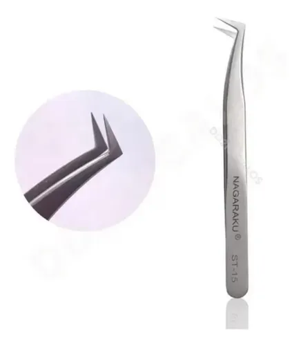 pinzas punta hacha para pestañas Nagaraku