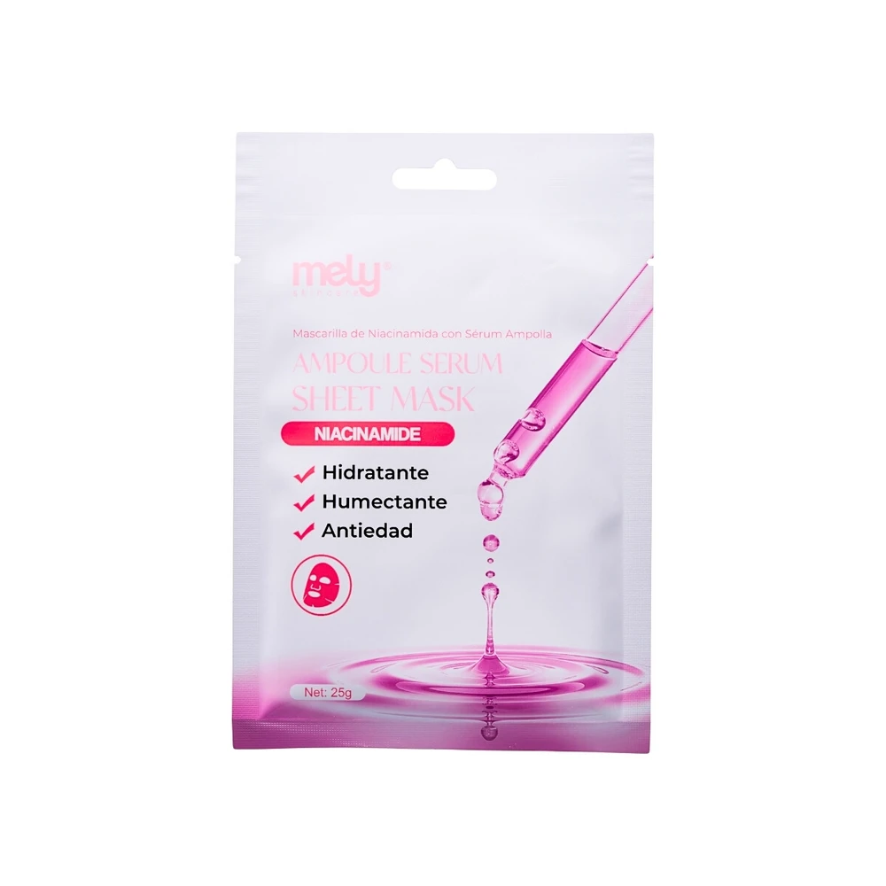 MASCARILLA DE NIACINAMIDA CON SÉRUM AMPOLLA MELY