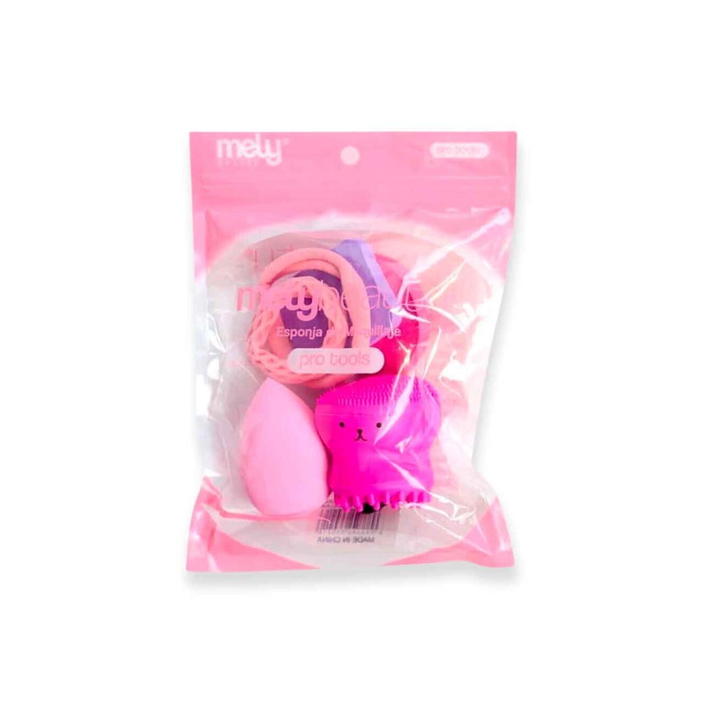 SET DE ESPONJAS Y LIMPIADOR FACIAL+COLITAS