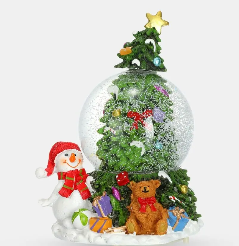 bola de cristal navideña c/u