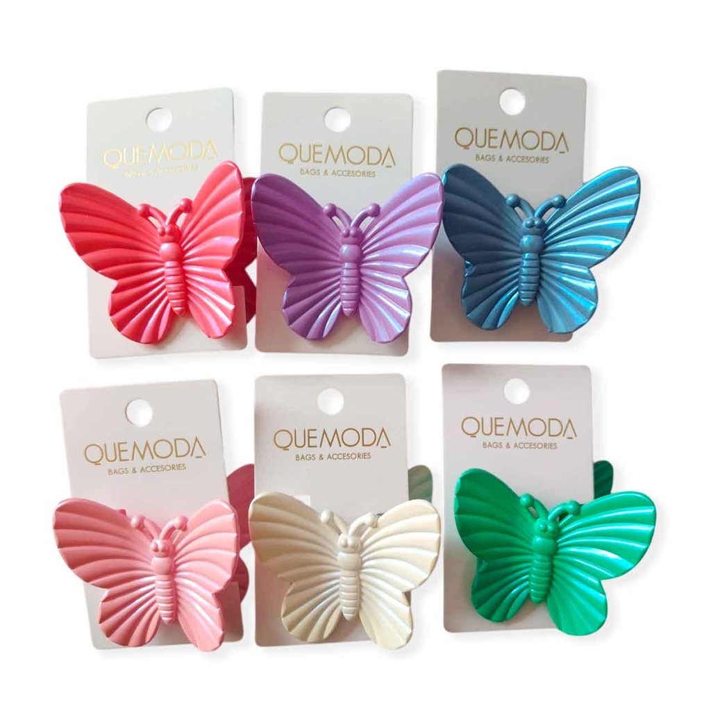 [PM-HX23201-13] BROCHE DE MARIPOSA CON RELIEVE___Pack X3