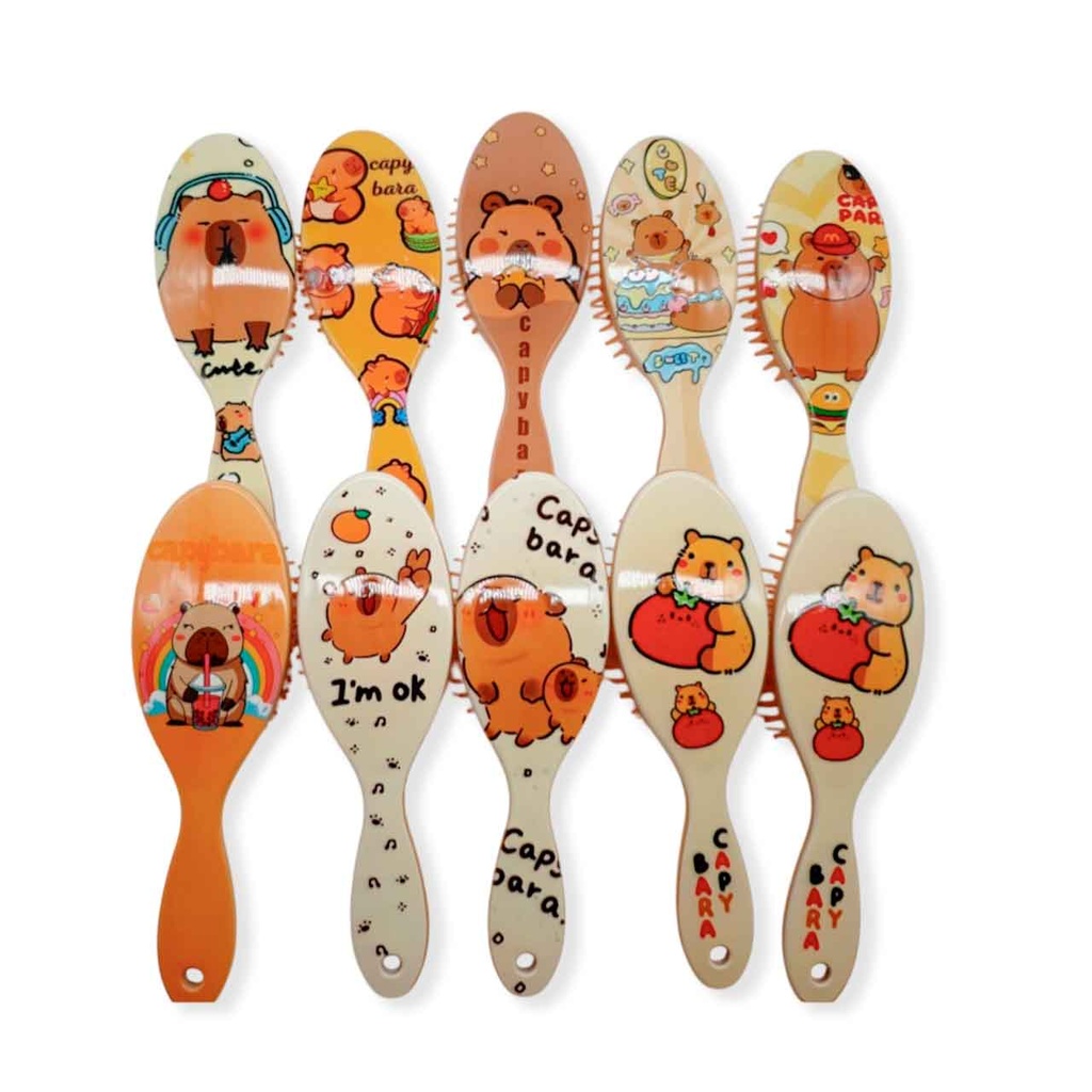 [PM-BHS25] CEPILLO DE PELO CAPYBARA OVALADO___Pack X3