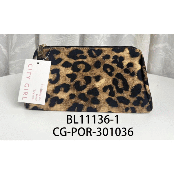 [PG-BL11136-1] porta cosmetico animal print