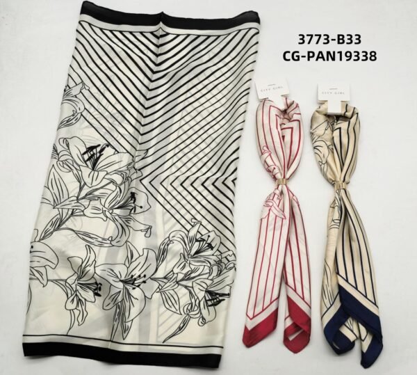 [PG-3773-B33] colita con pañuelo de seda