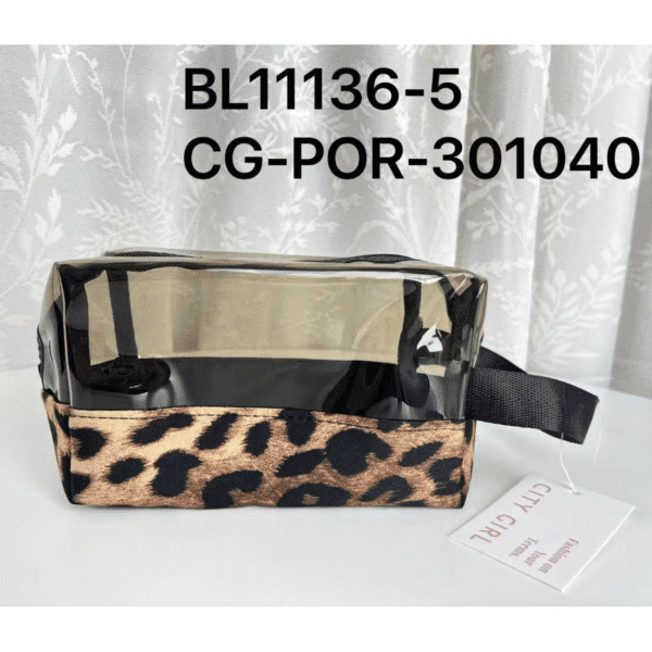 porta cosmeticos animal print