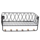 estante de metal con ganchos 34*12*16 c/u