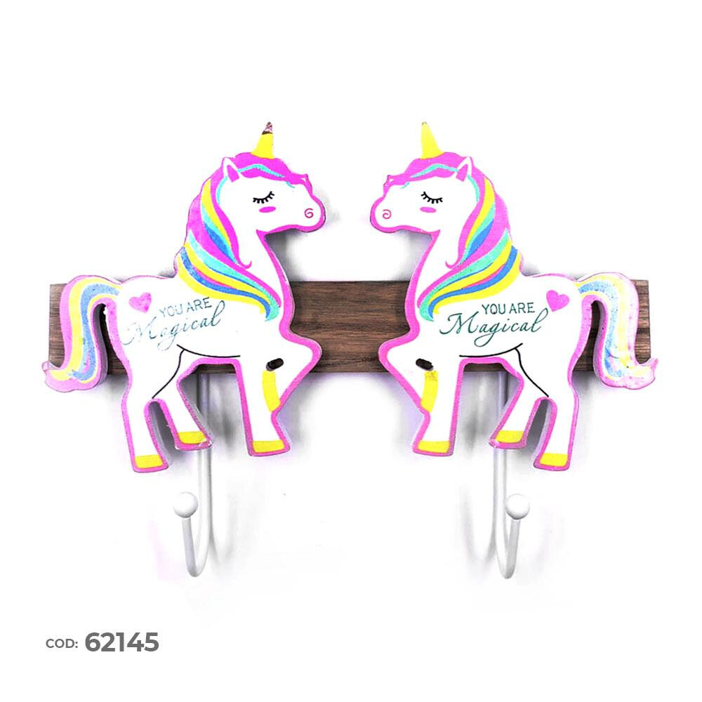 [PP-62145] perchero de pared unicornios c/u