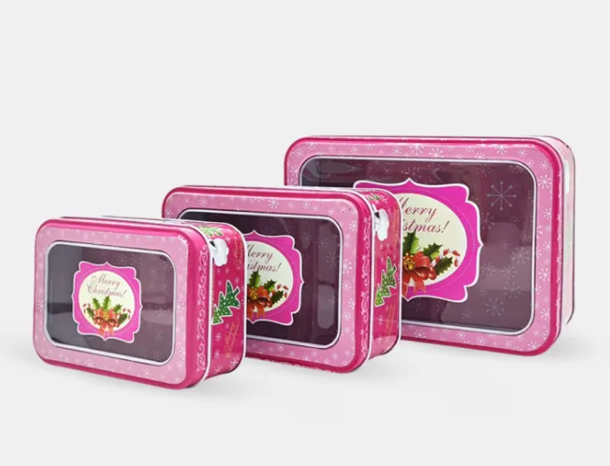 lata rectangular navideña pcs*3