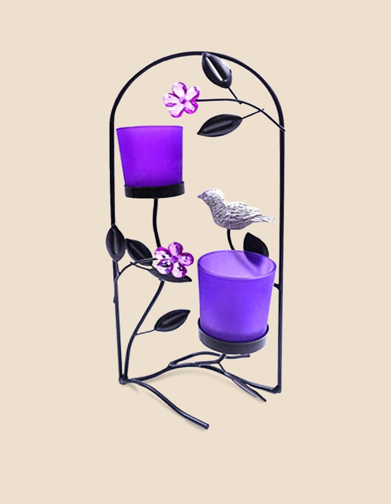 oferta - candelabro de metal 32.5*14cm c/u