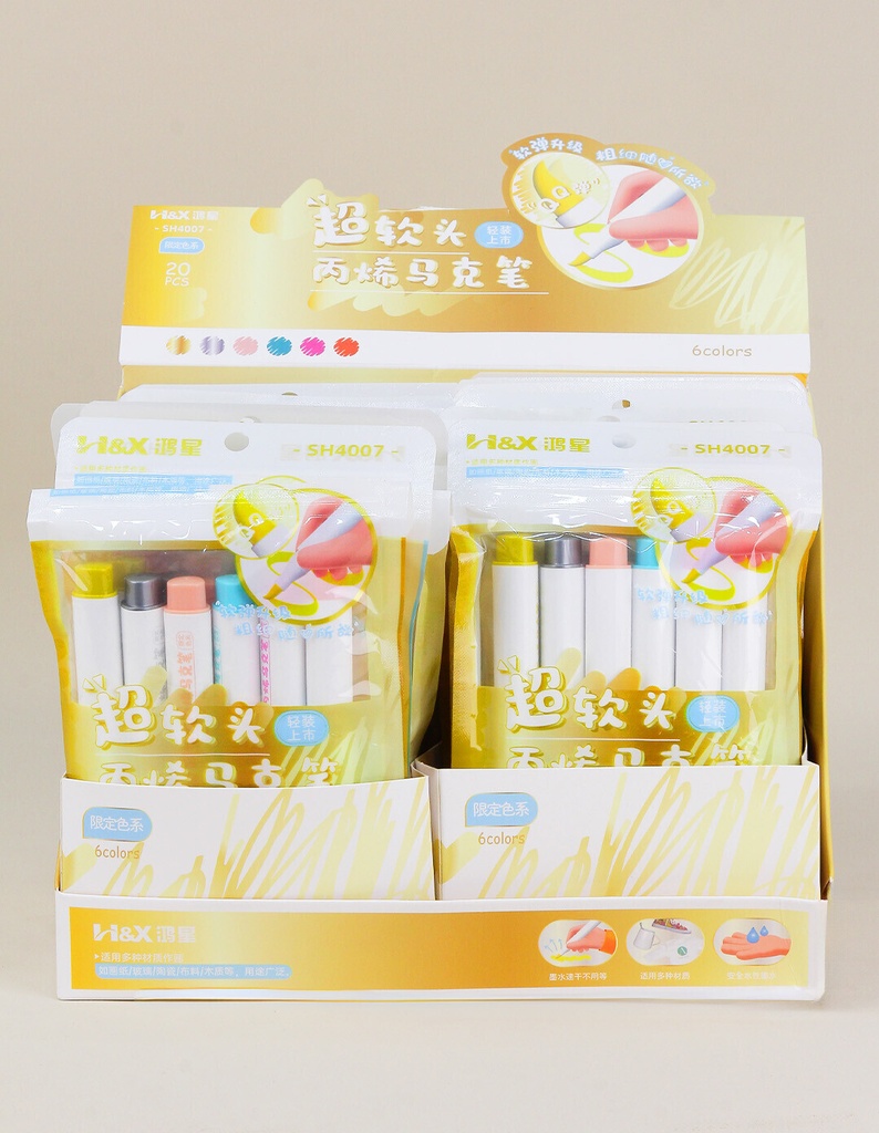 marcadores acrilicos pcs*6