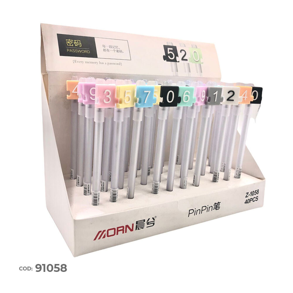 boligrafo numeros___Caja X40