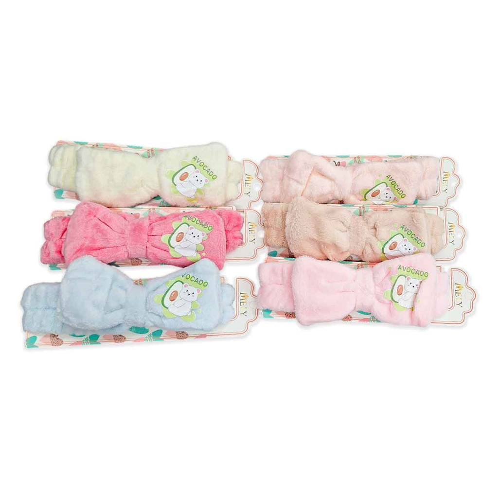 [PM-DLH-312-6] VINCHA DE MAQUILLAJE CON ESTAMPA PALTA Y OSITO