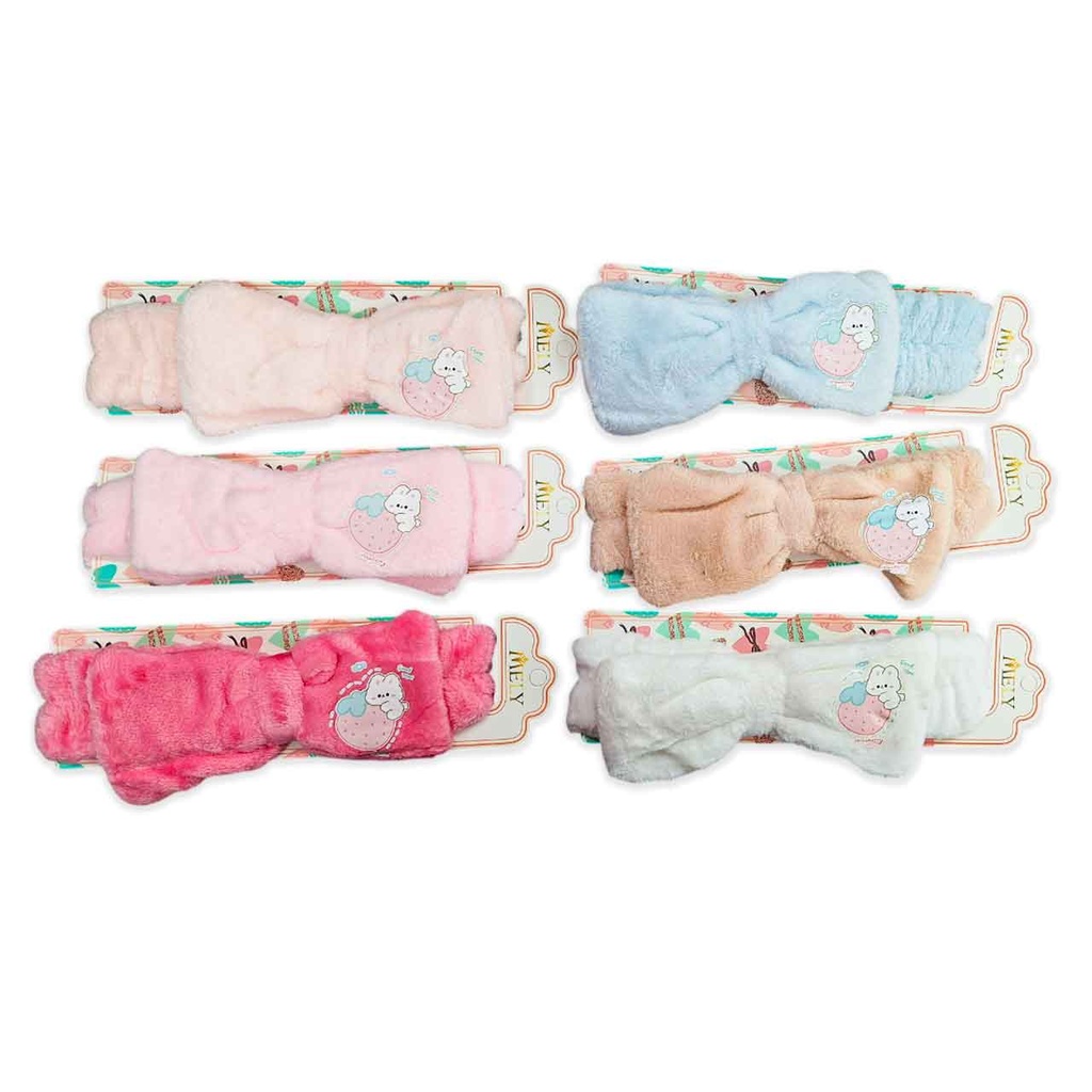 [PM-DLH-312-4] VINCHA DE MAQUILLAJE ESTAMPA FRUTILLA Y CONEJITO