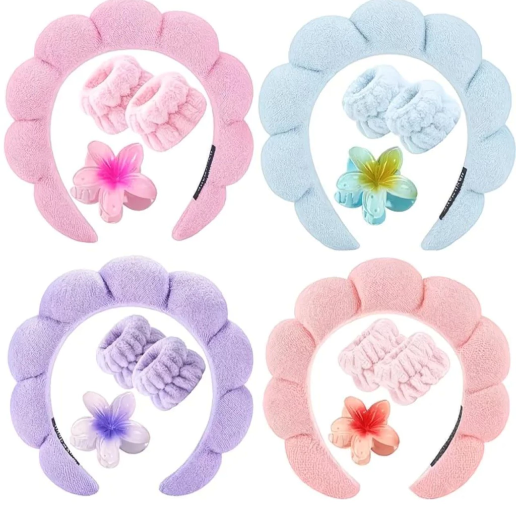 [PL-100639] Set de vincha + muñequera x2 + broche hawaiano para el pelo ELOISE