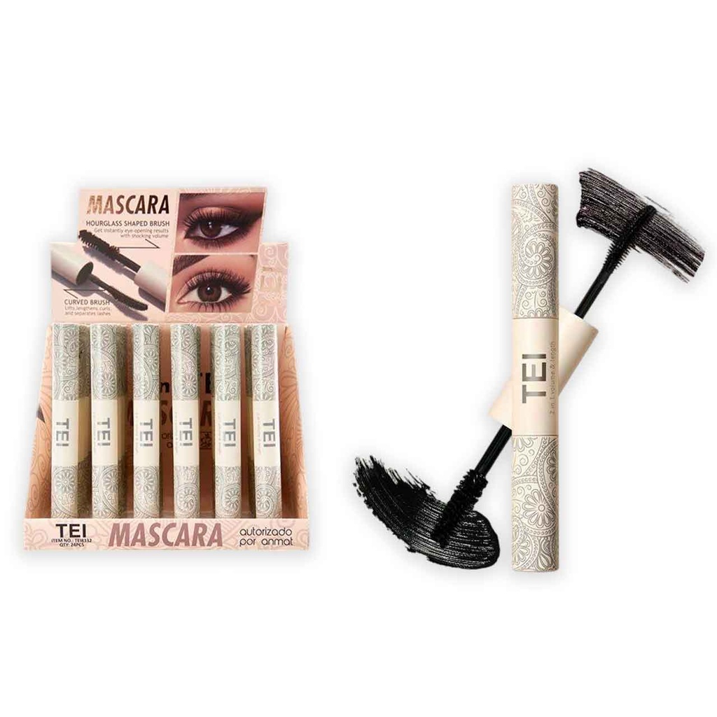 [PM-TEI8332] MÁSCARA DE PESTAÑAS 2 CEPILLOS EN 1 TEI