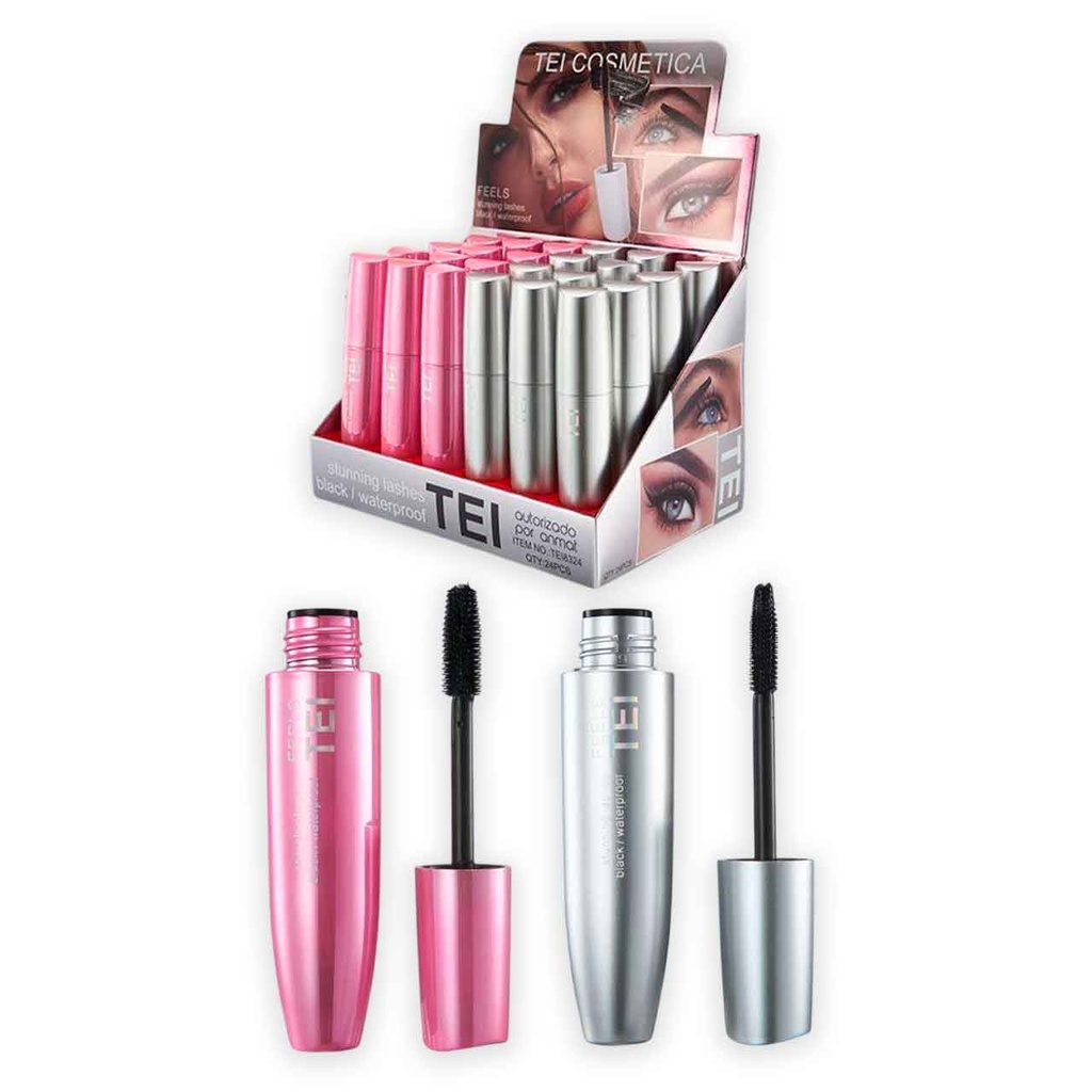 [PM-TEI8324] MÁSCARA DE PESTAÑAS ENVASE ROSA/PLATEADO TEI