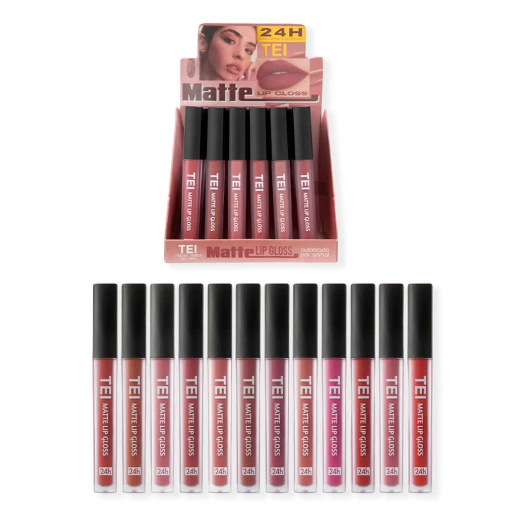 [PM-TEI8024] LABIAL MATTE TAPA NEGRA TEI