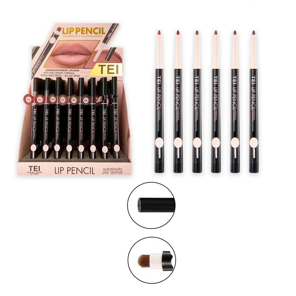 DELINEADOR DE LABIOS CON BROCHA TEI