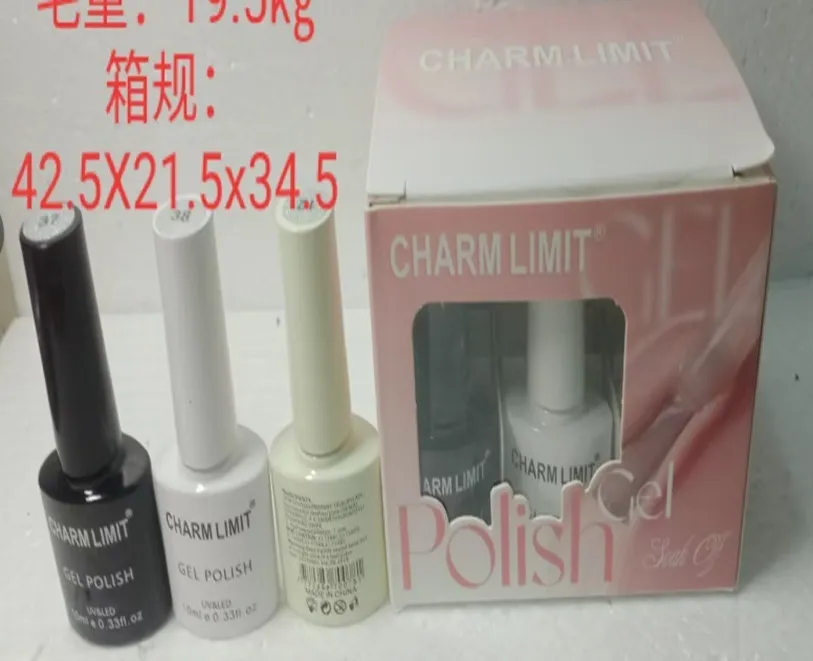 Esmaltes semi Charm Limit blanco,negro y via lactea ___BULTO X 480 UND 