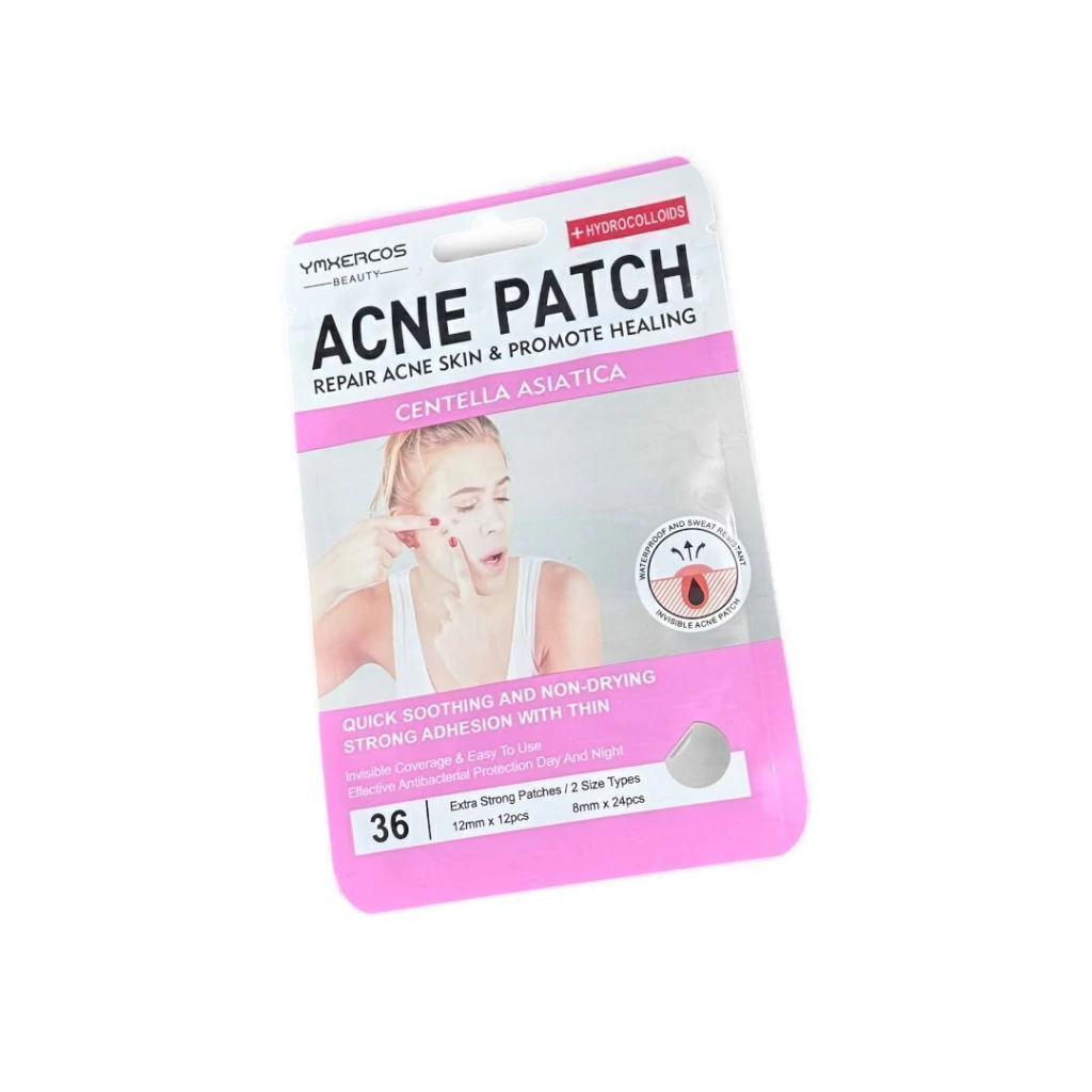 parches para acne circulos empaque rosa 