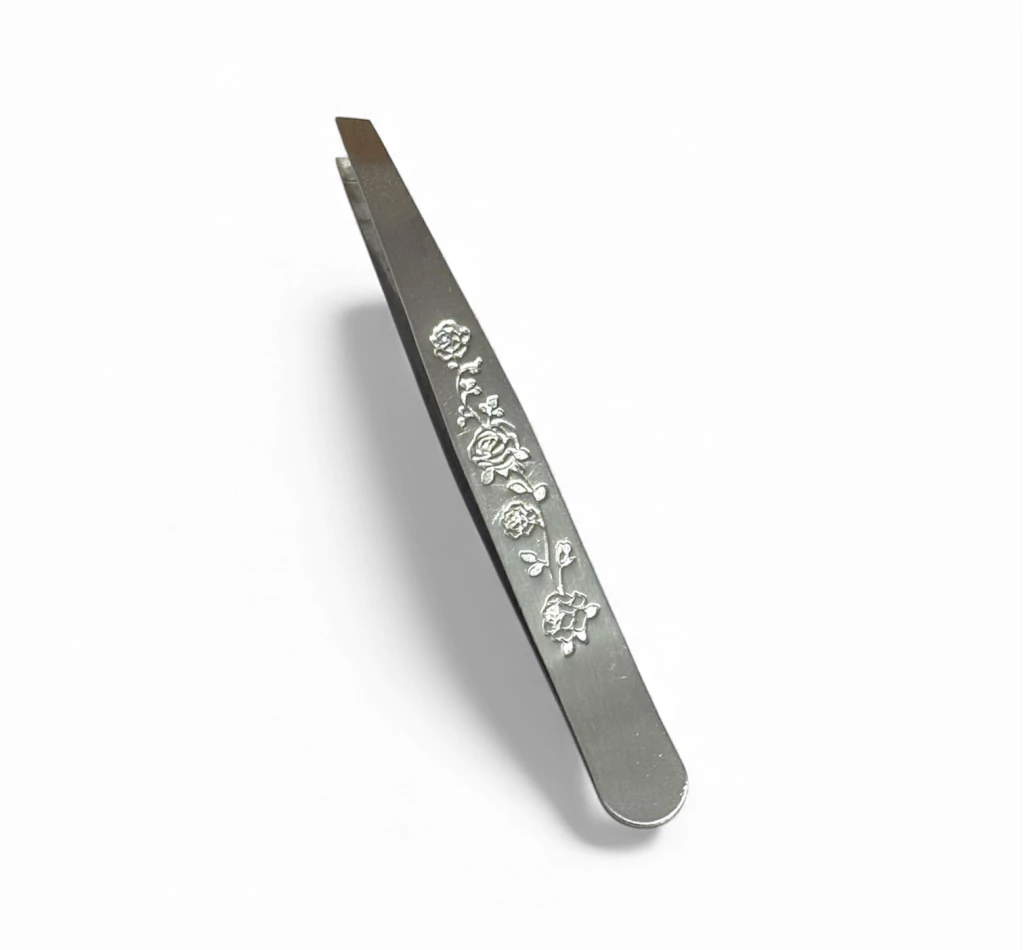 pinza para cejas rosas