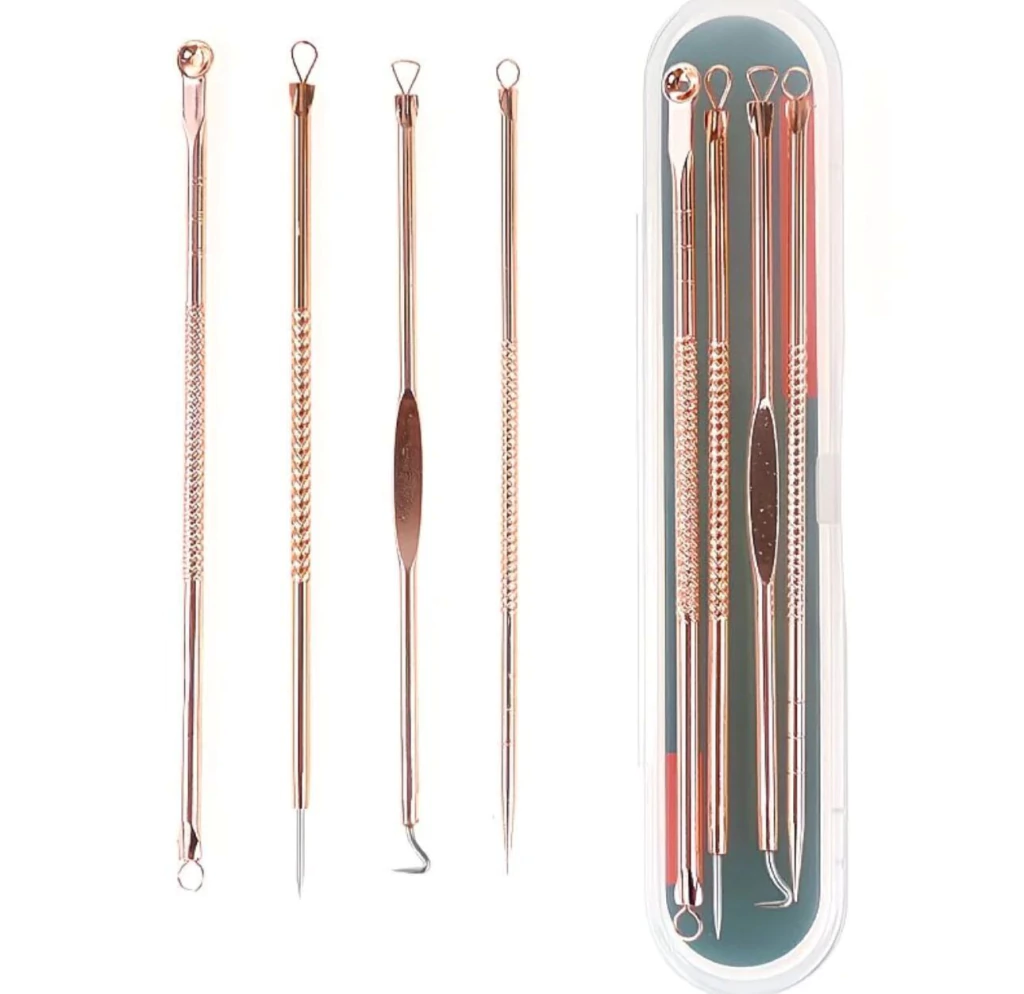 set de agujas para puntos negros x4