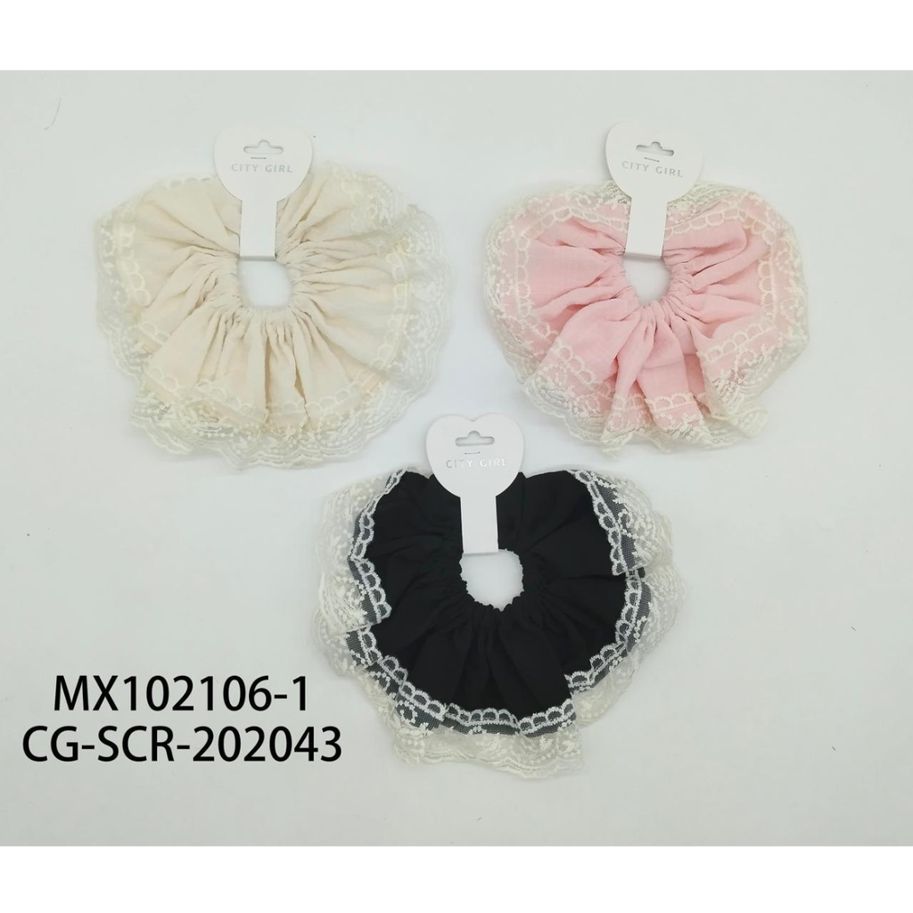 scrunchie con encaje