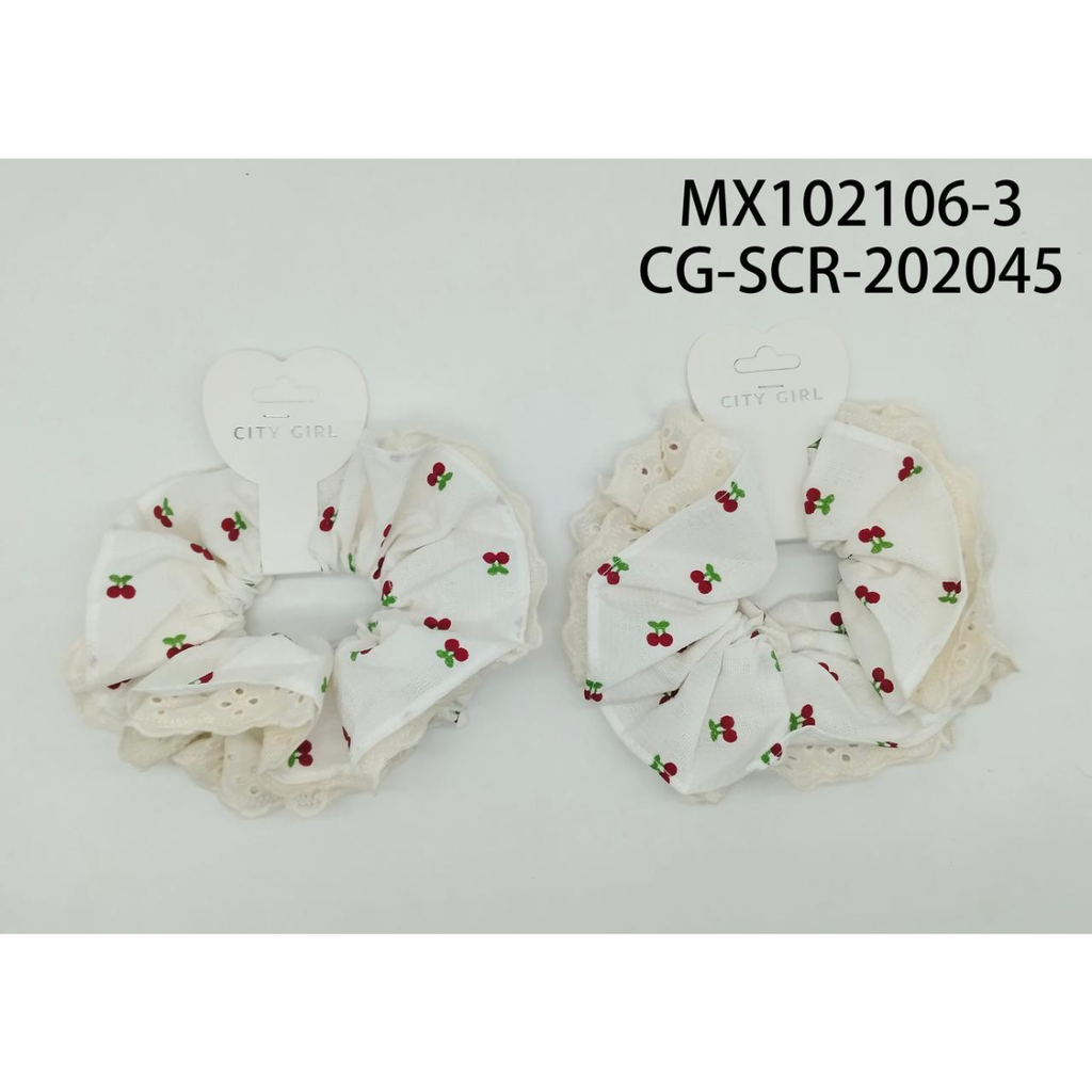 [PG-MX102106-3] scrunchie cerezas