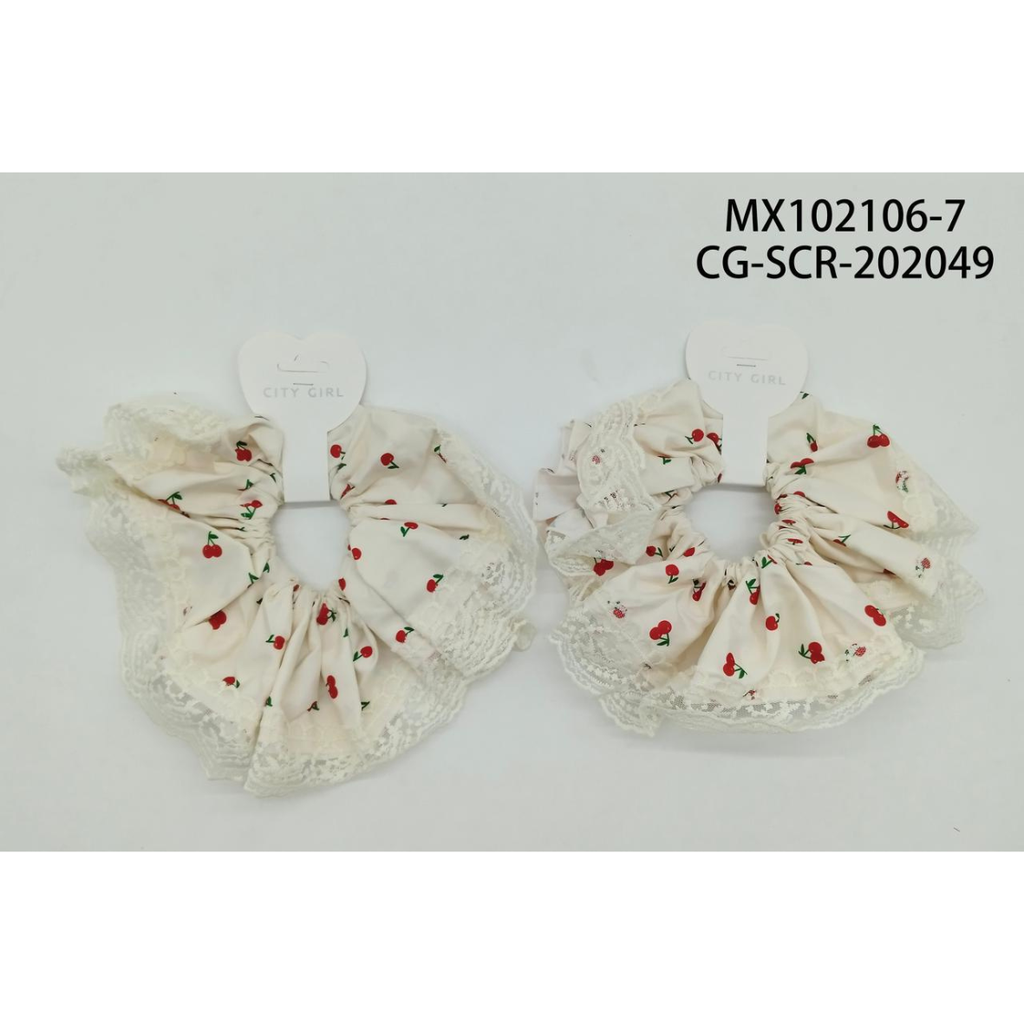[PG-MX102106-7] scrunchie cerezas