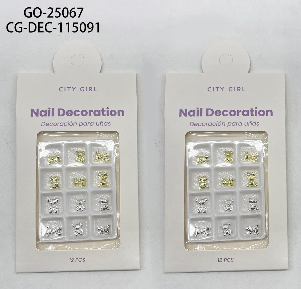 decoración para uñas ositos