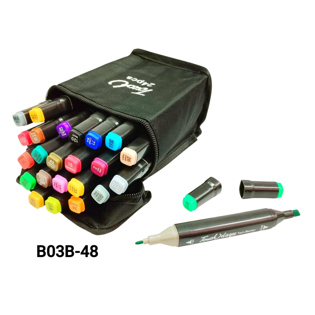 marcadores touch doble punta x48.pcs.