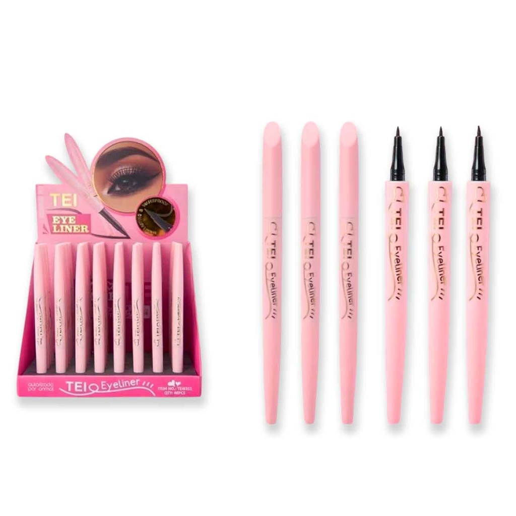 delineador en fibra envase rosa tei