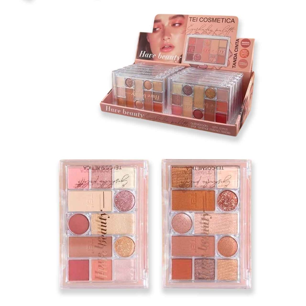paleta de sombras 12 tonos have beauty tei