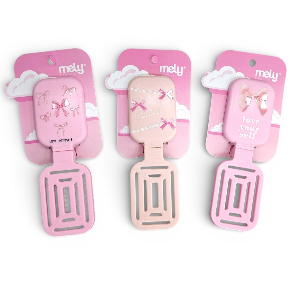 [PM-MYG3-0017] cepillo plegable con espejo moños