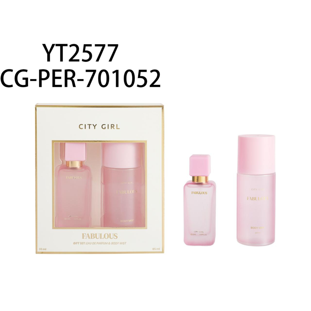 kit de perfume + body mist fabulous 2pcs