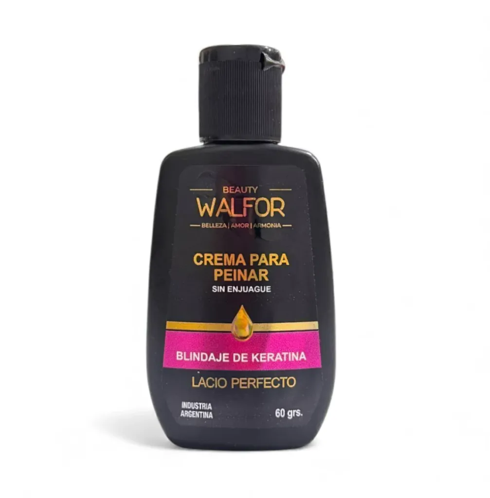 Crema para peinar blindaje de keratina 60 ml BEAUTY WALFOR