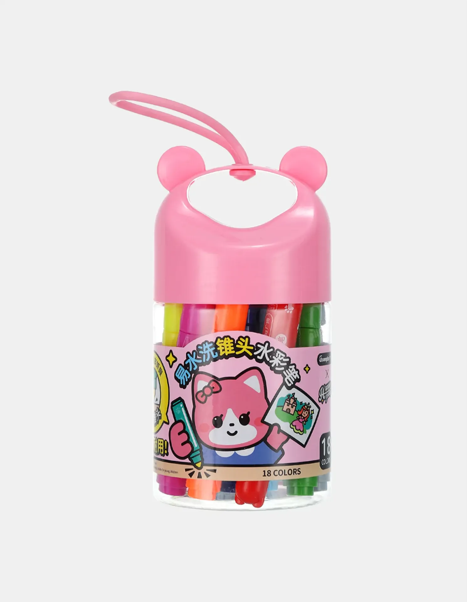 set X18 marcadores infantiles en estuche