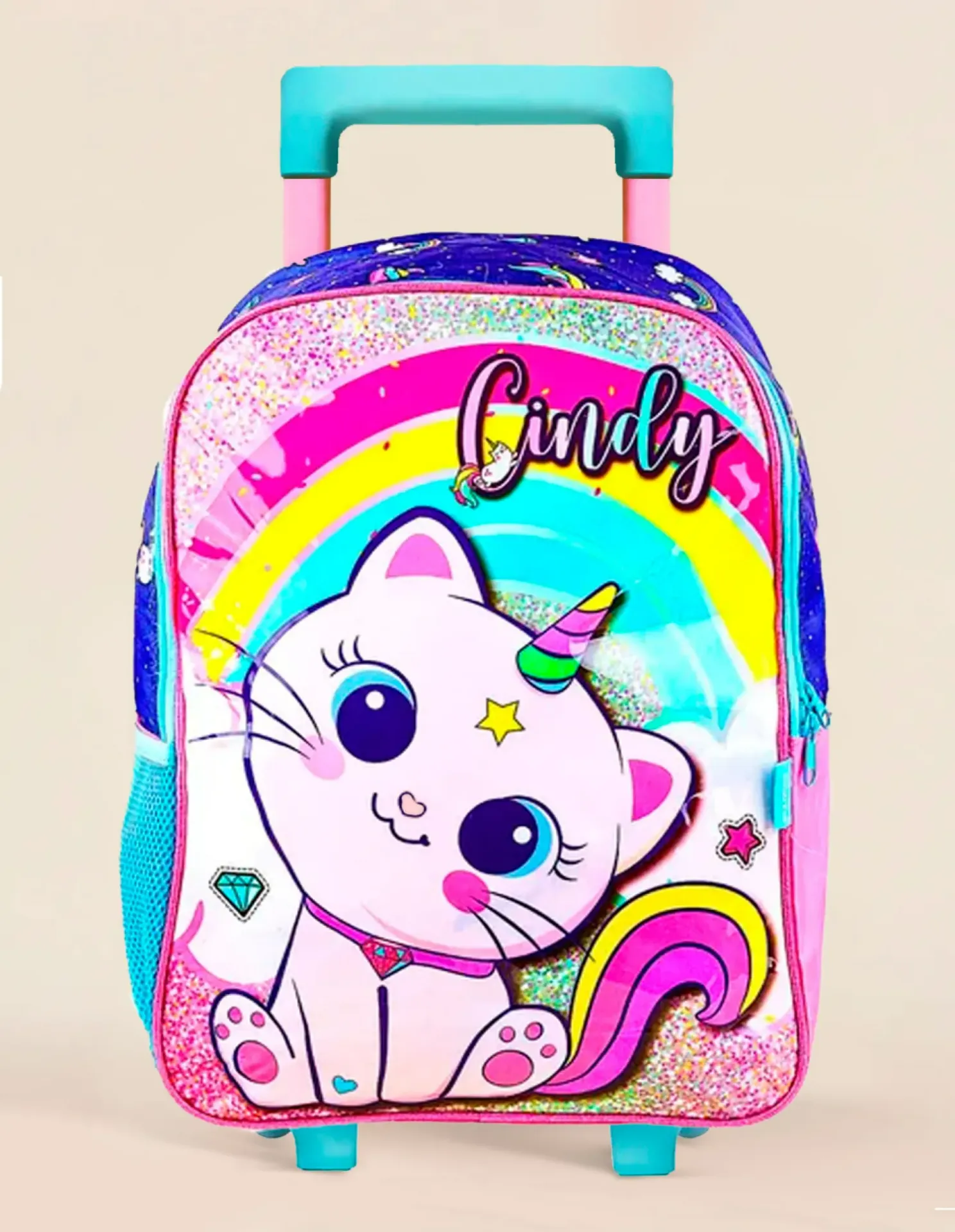 mochila de carrito gatito