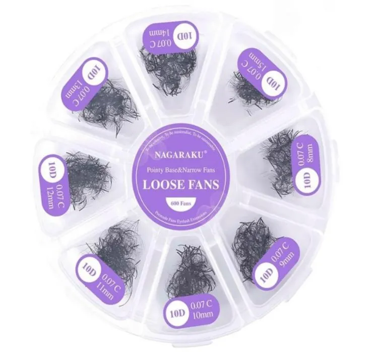 [PT-600F] 600 pestañas sueltas Nagaraku