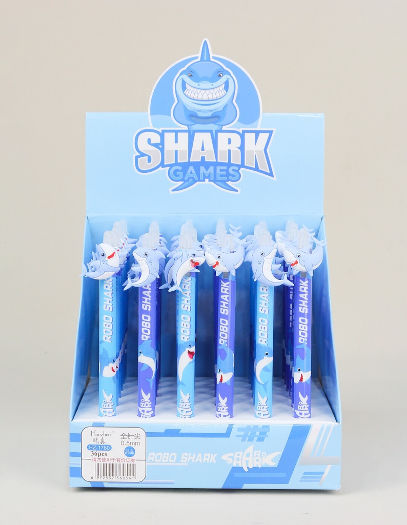 [PP-BA-36054] boligrafo borrable tiburon ___ PACK X36