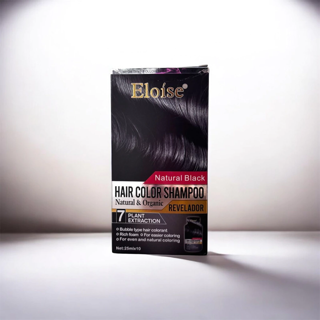 [PL- 010823] Shampoo con tintura 25ml NEGRO ELOISE___CAJA X10 Sobres