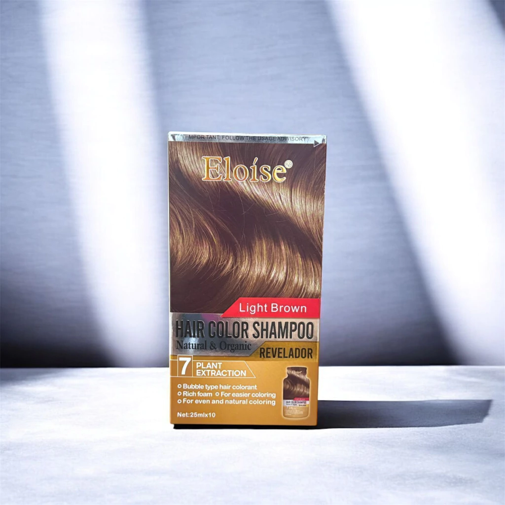 [PL-010847] Shampoo con tintura 25ml MARRON CLARO ELOISE___CAJA X10 Sobres
