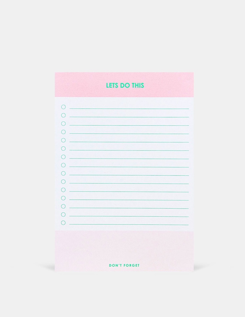 block de notas de tarea