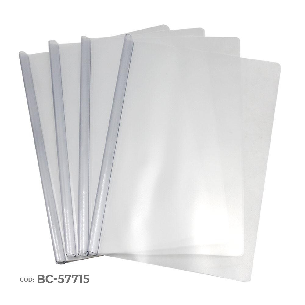 carpeta transparente con clip pcs*10